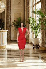 CC6762 – Ruched Bodycon Dress - Venis Boutique